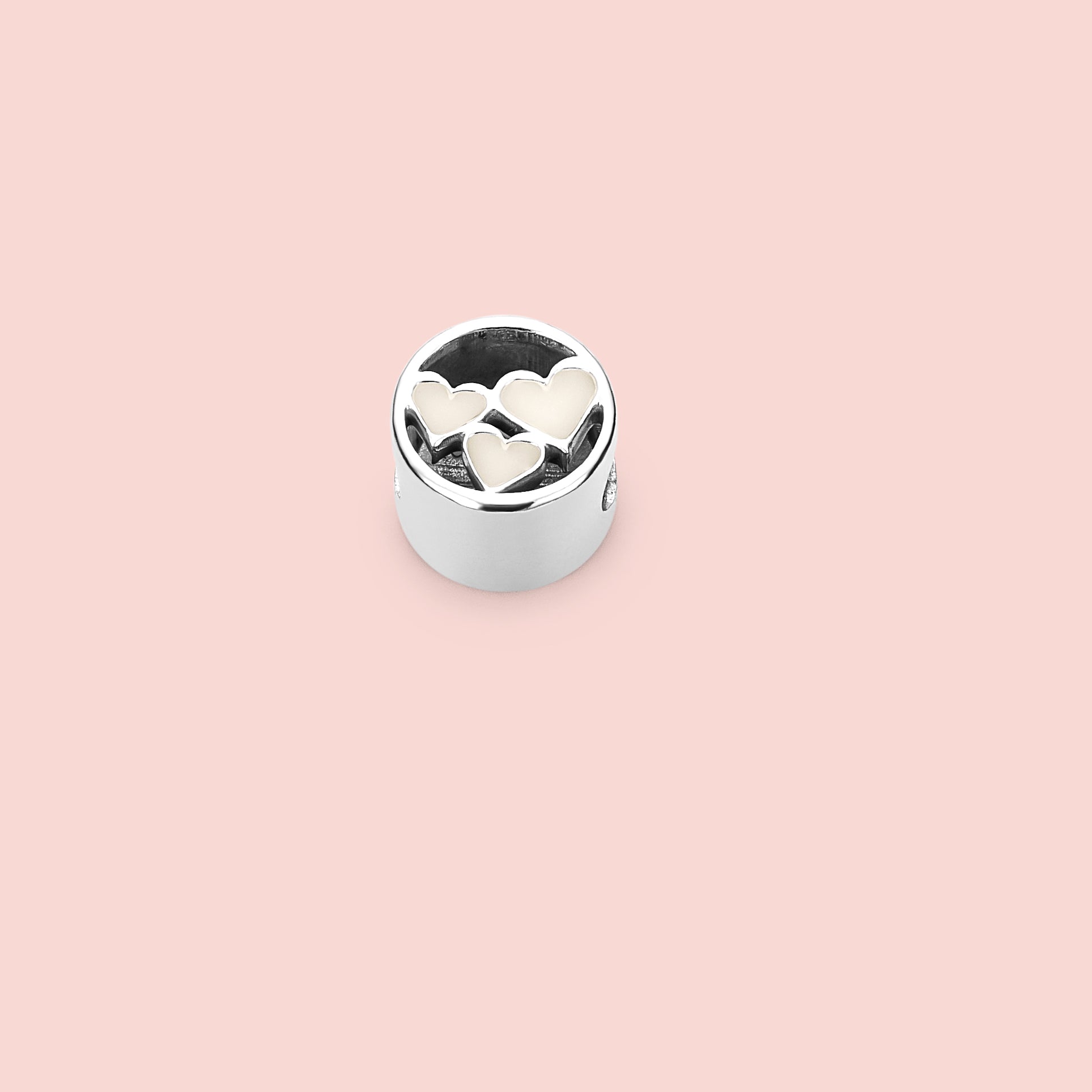 charm corazones de leche materna en plata de ley, joya maternal personalizada hecha a mano