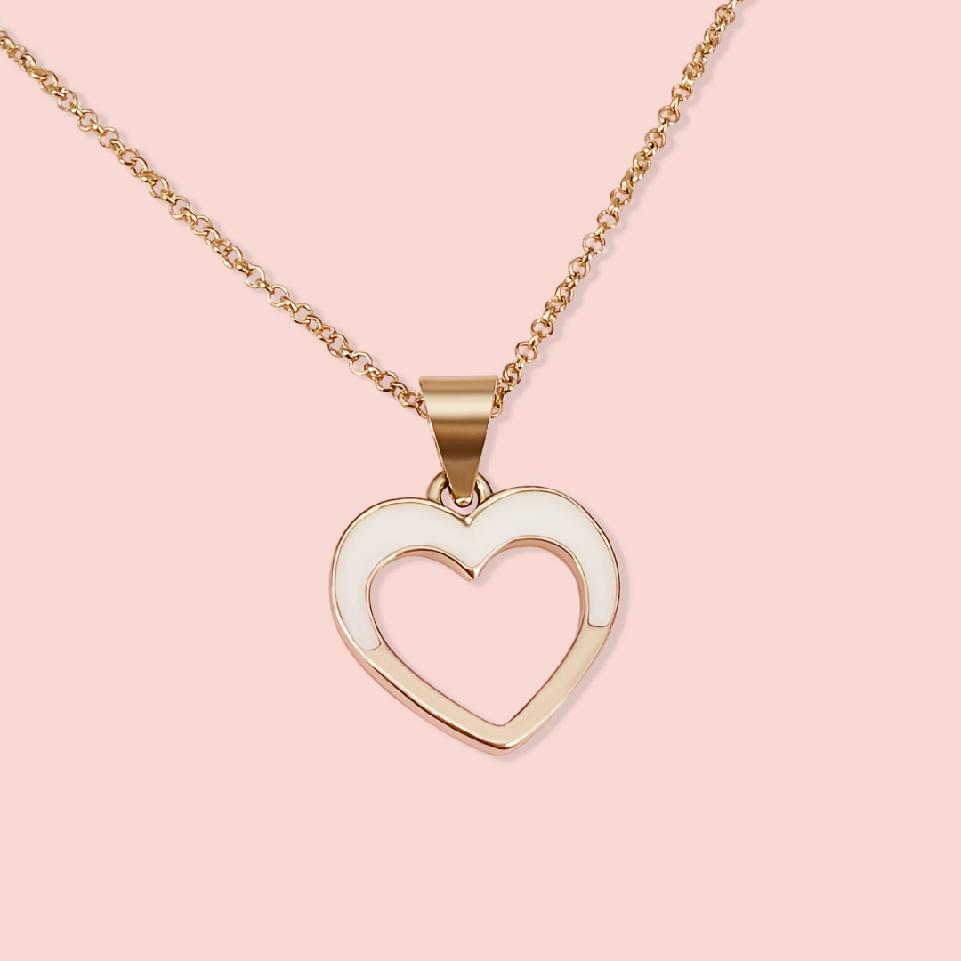 Colgante mini corazón latiendo de Leche materna en ORO 18K