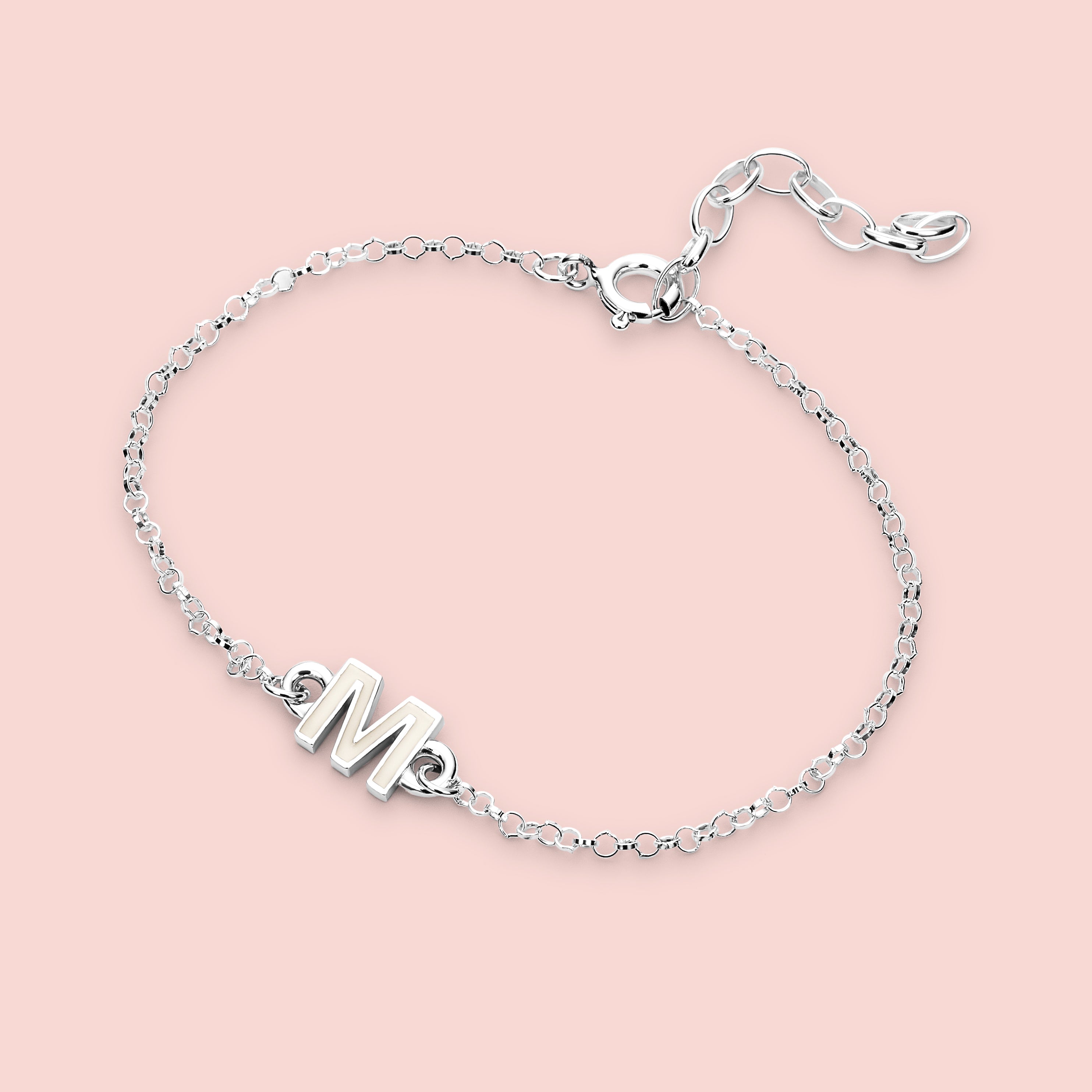Pulsera inicial personalizada de leche materna