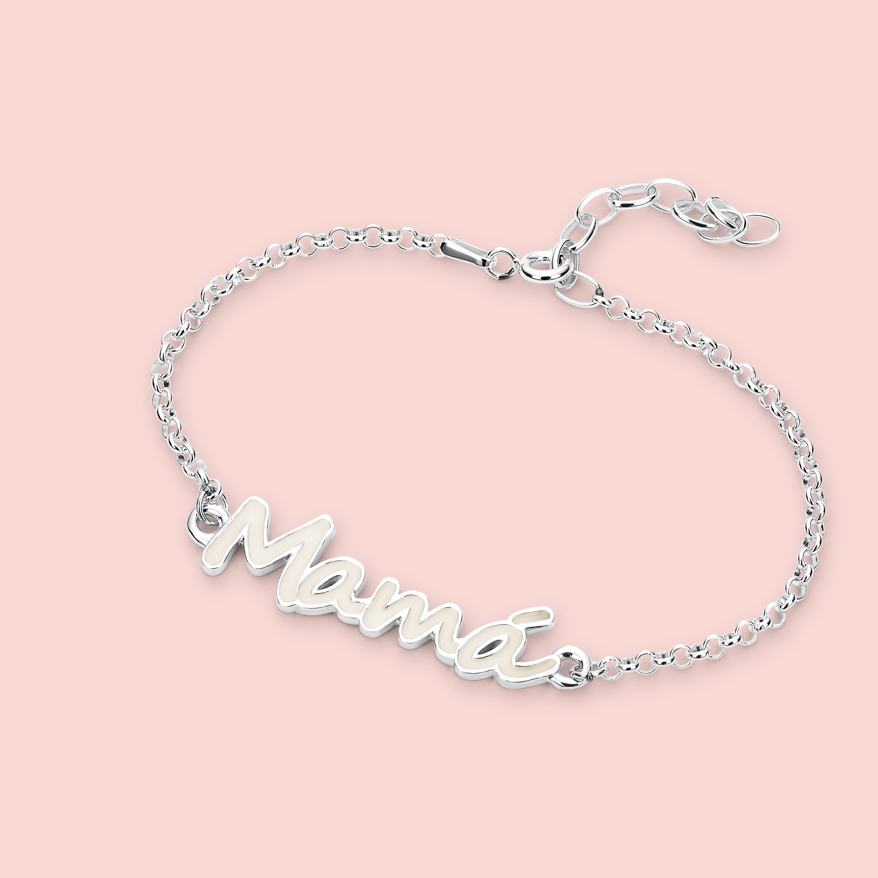 Pulsera con nombre o palabra personalizada de leche materna