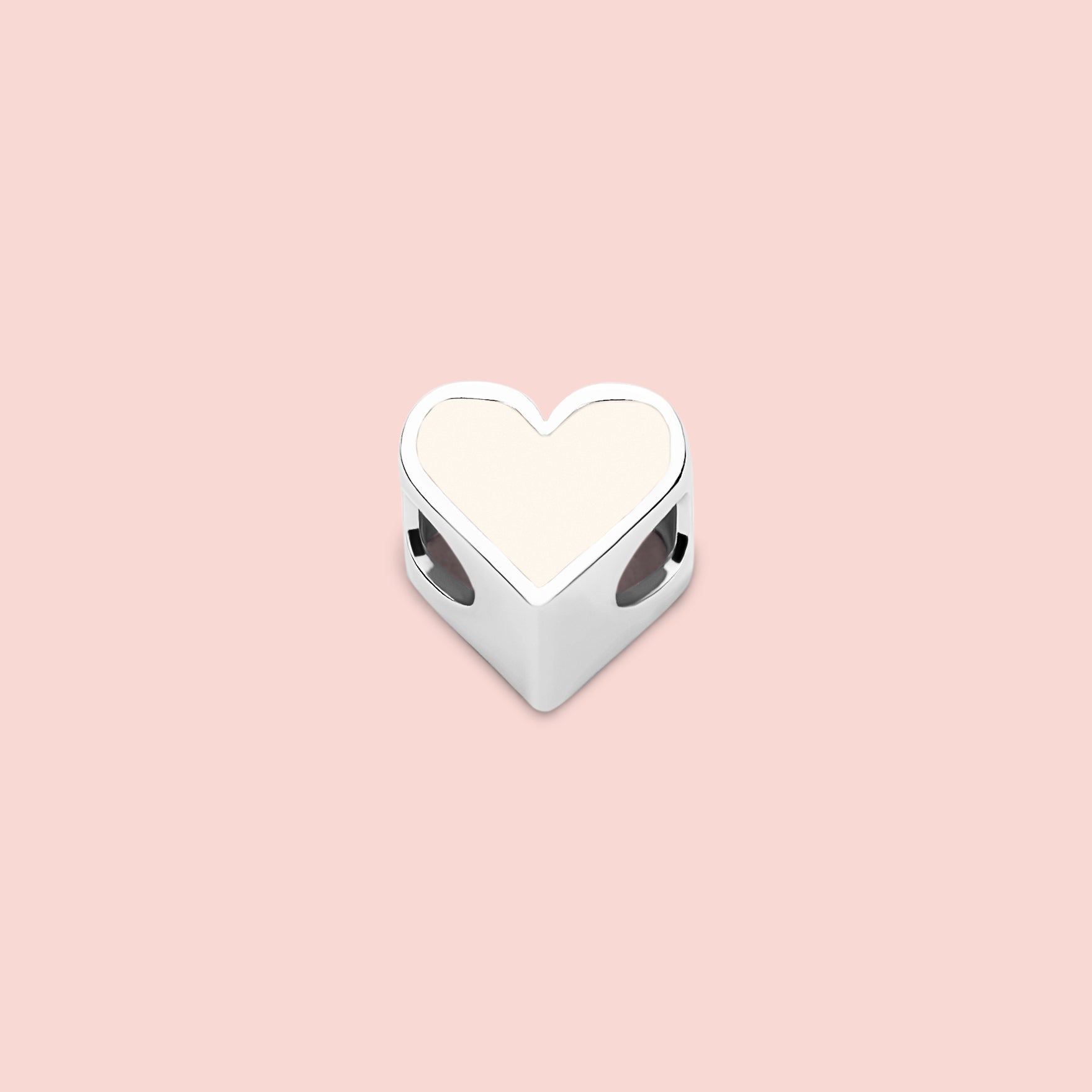 Cuenta/charm pulsera Corazón de leche materna