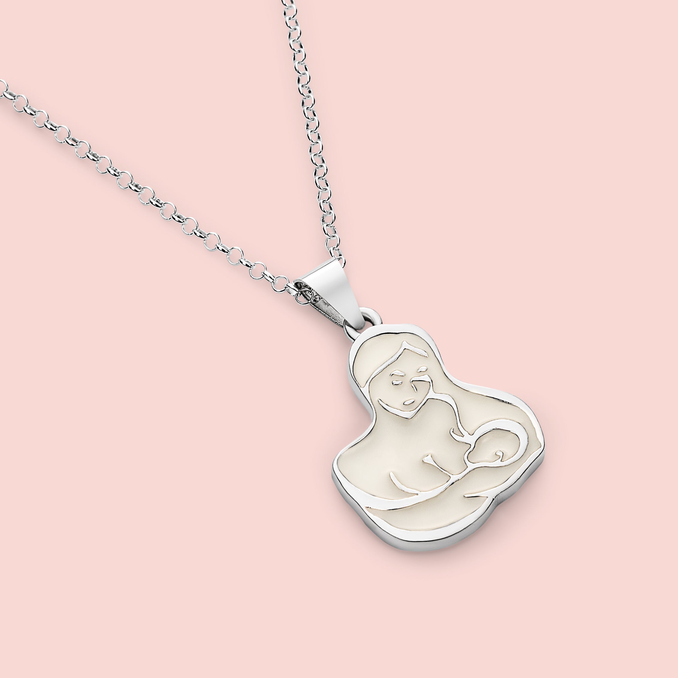 Colgante Mamá amamantando a bebé de leche materna
