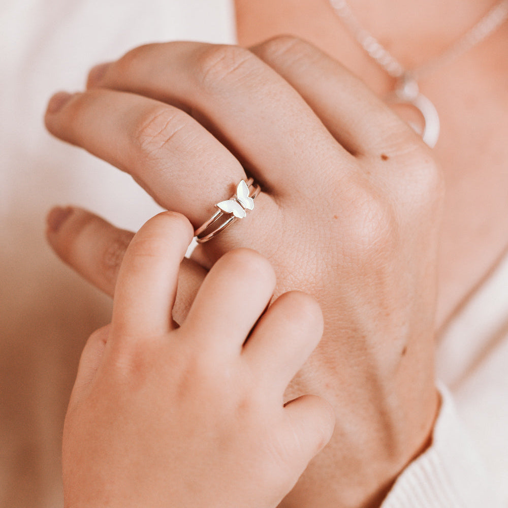 Anillo mariposa de Leche materna