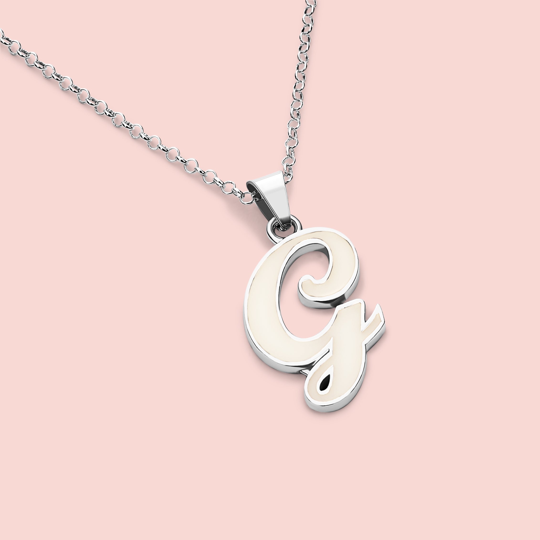 Colgante con forma de inicial de leche materna en plata de ley, joya maternal personalizada hecha a mano