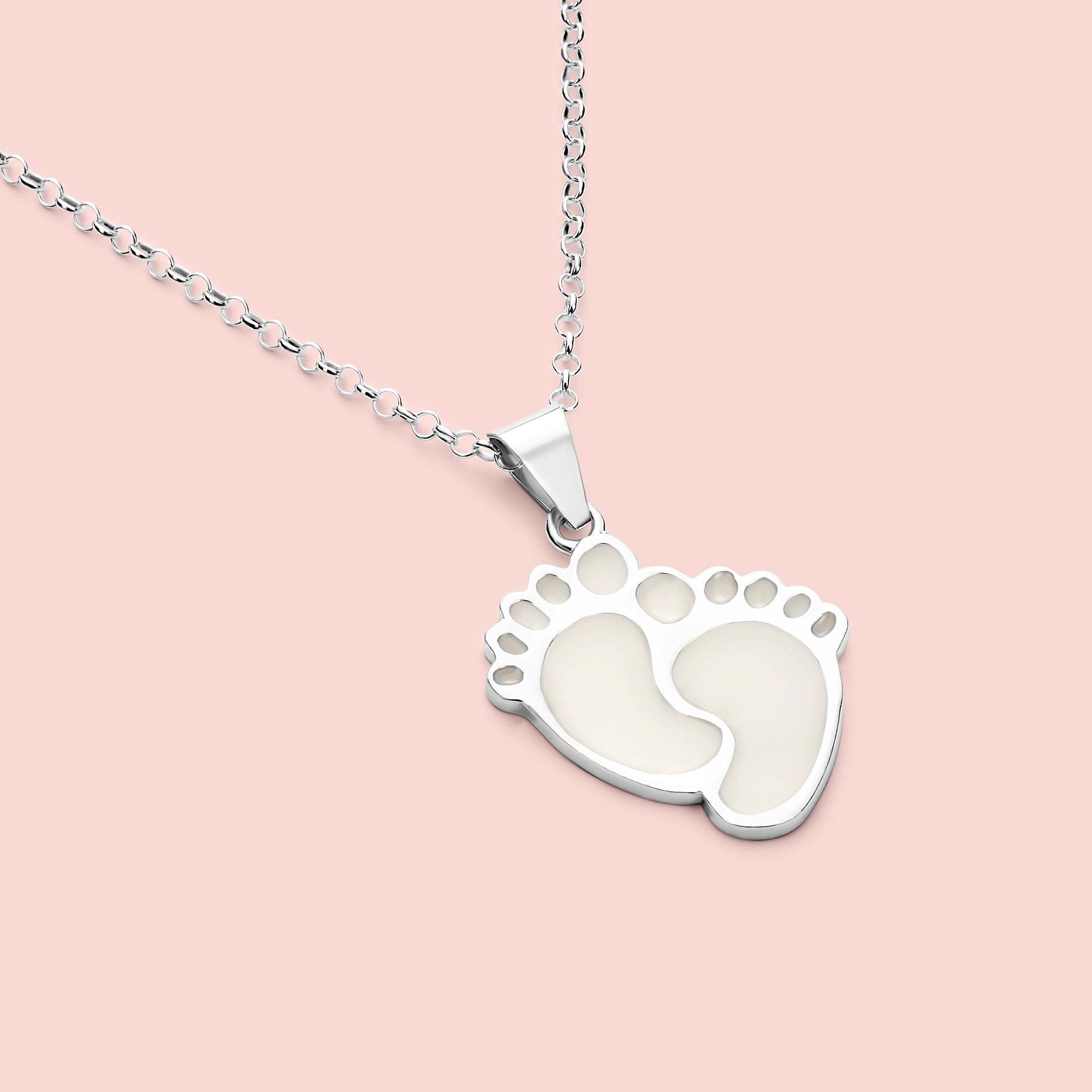 Colgante con forma de piececitos de bebé de leche materna en plata de ley, joya maternal personalizada hecha a mano