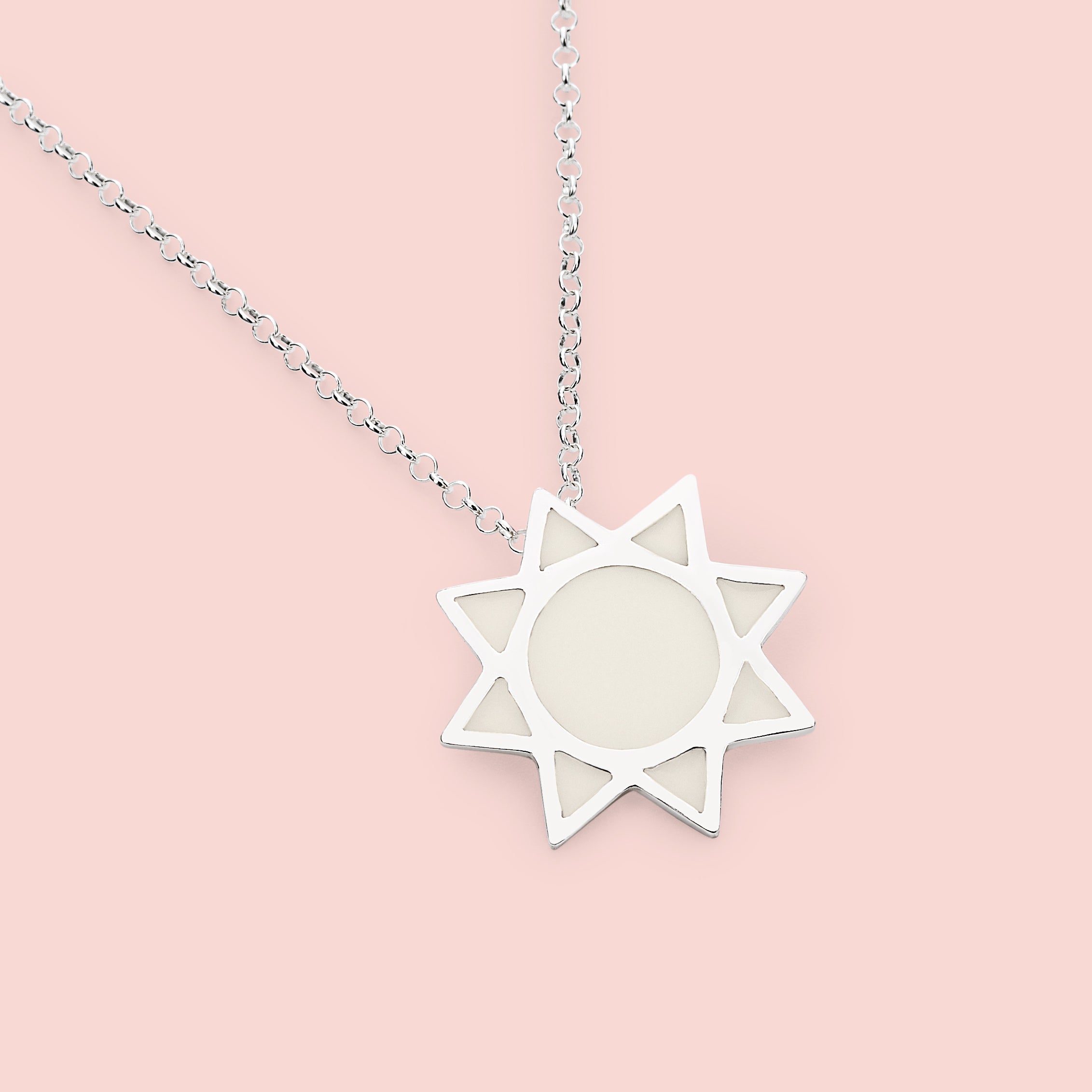 Colgante con forma de sol de leche materna en plata de ley, joya maternal personalizada hecha a mano