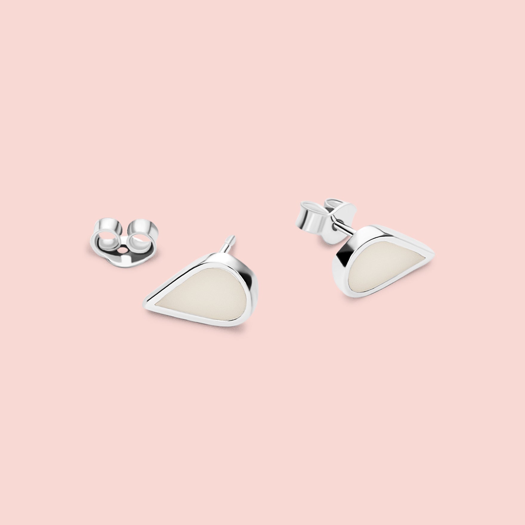 Pendientes de gota con leche materna en plata de ley 925, joya personalizada hecha a mano