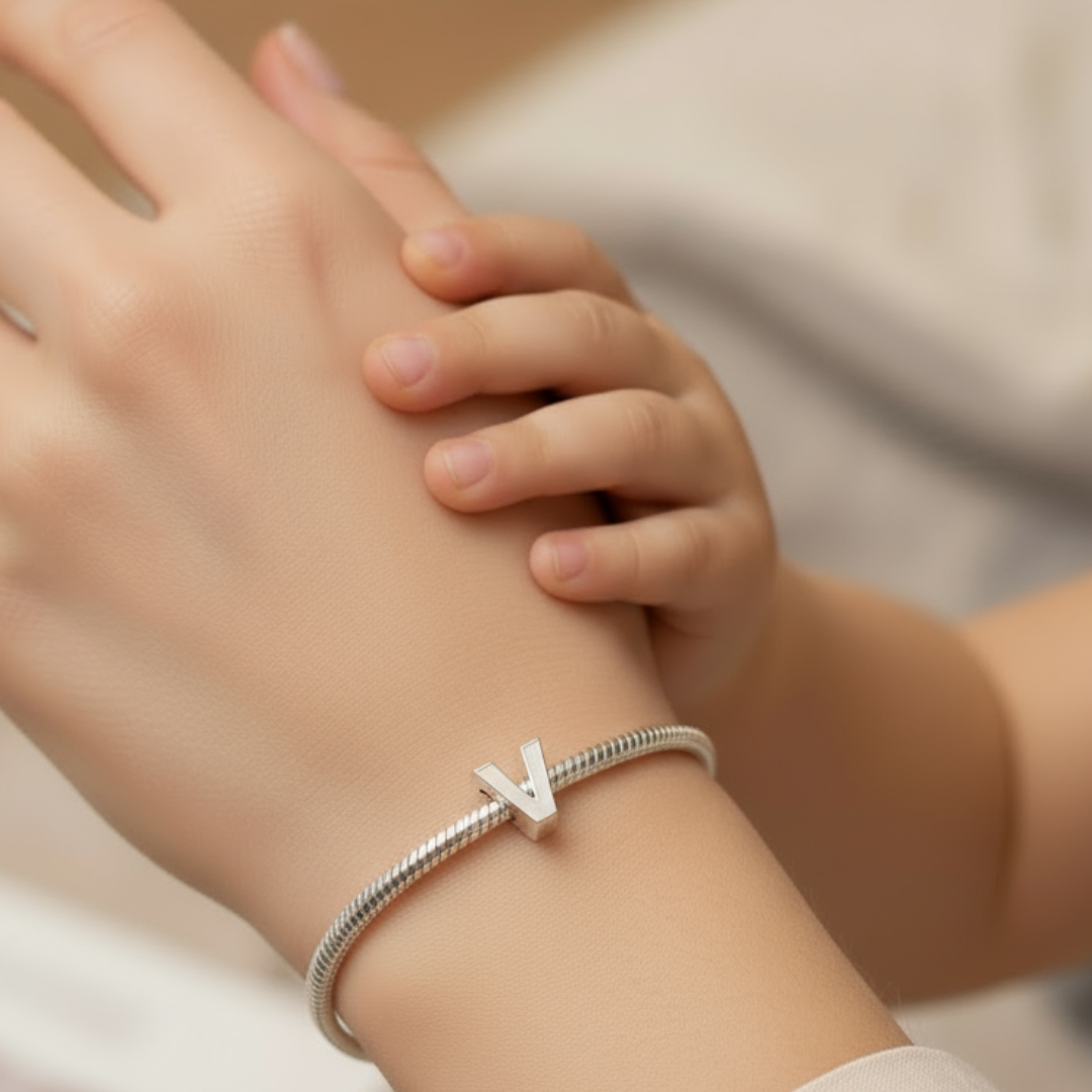 Cuenta/ Charm pulsera inicial de leche materna