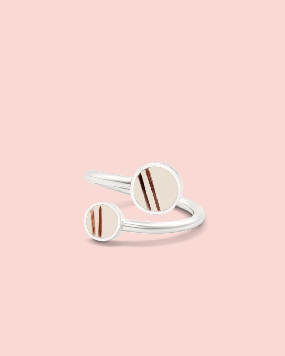 Anillo doble círculo de leche materna