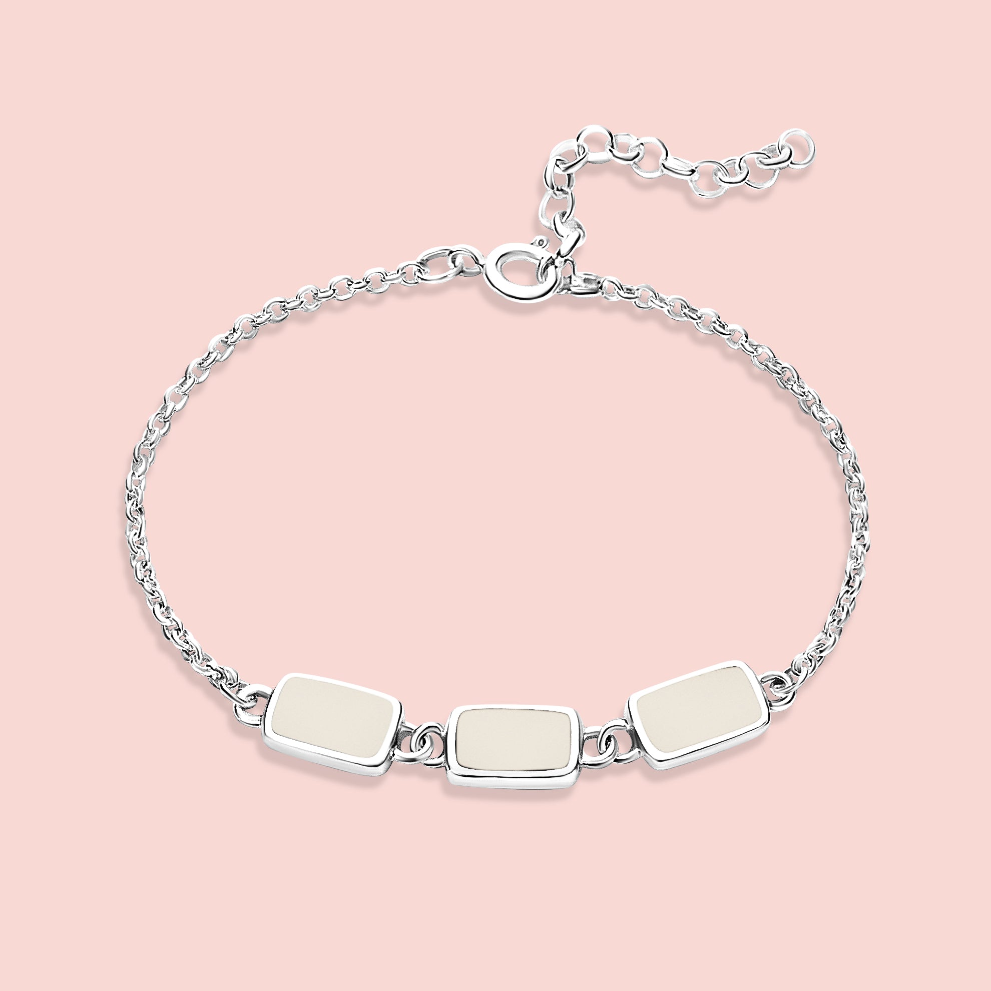 Pulsera rectángulos de leche materna