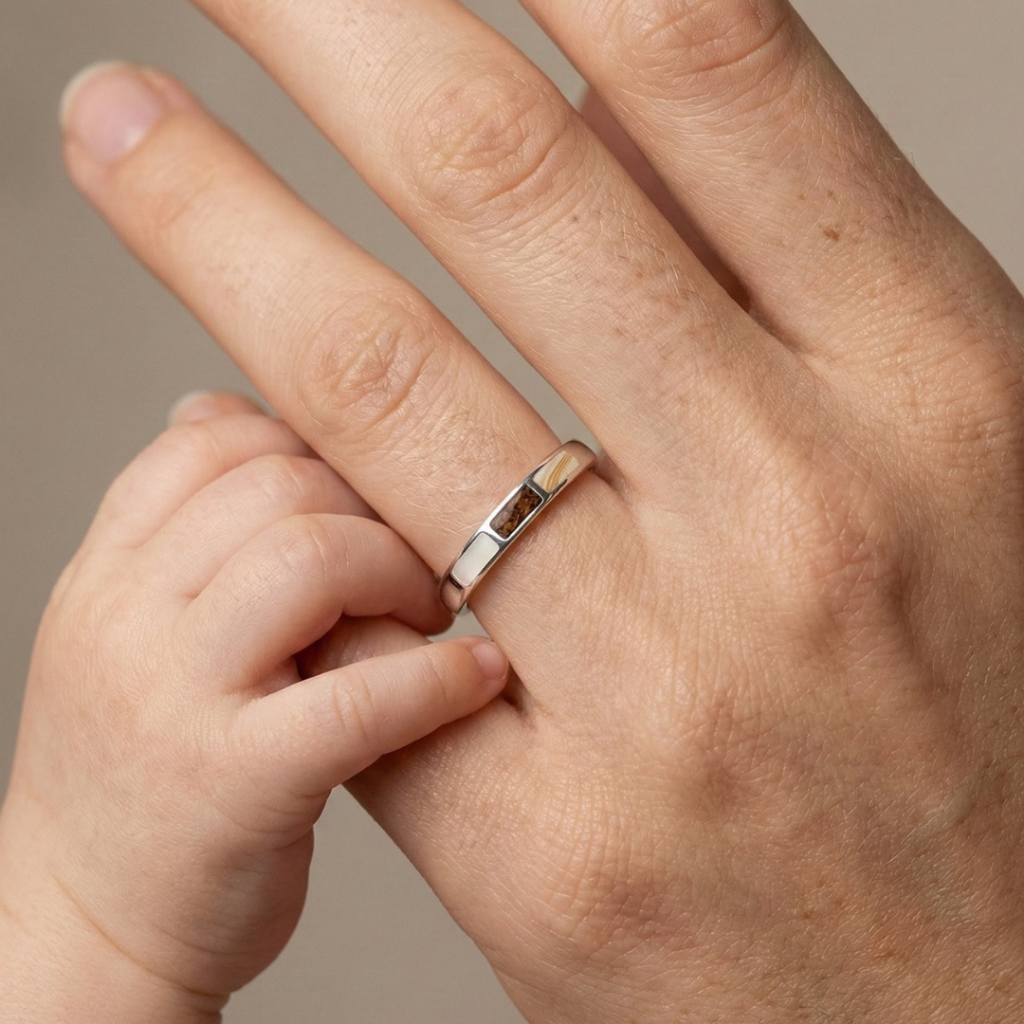 Anillo rectángulos de leche materna