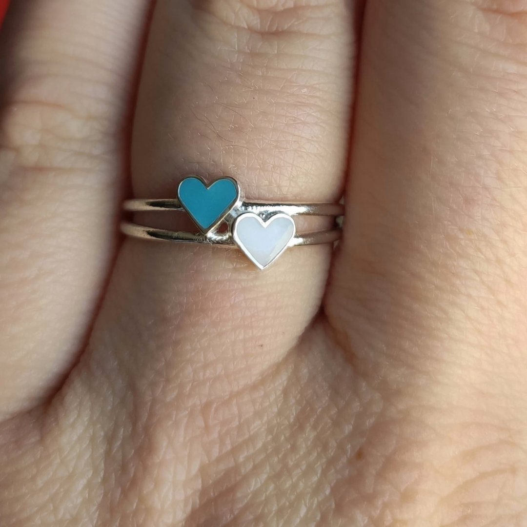Anillo corazones unidos de Leche Materna