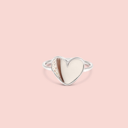 Anillo corazón de leche materna