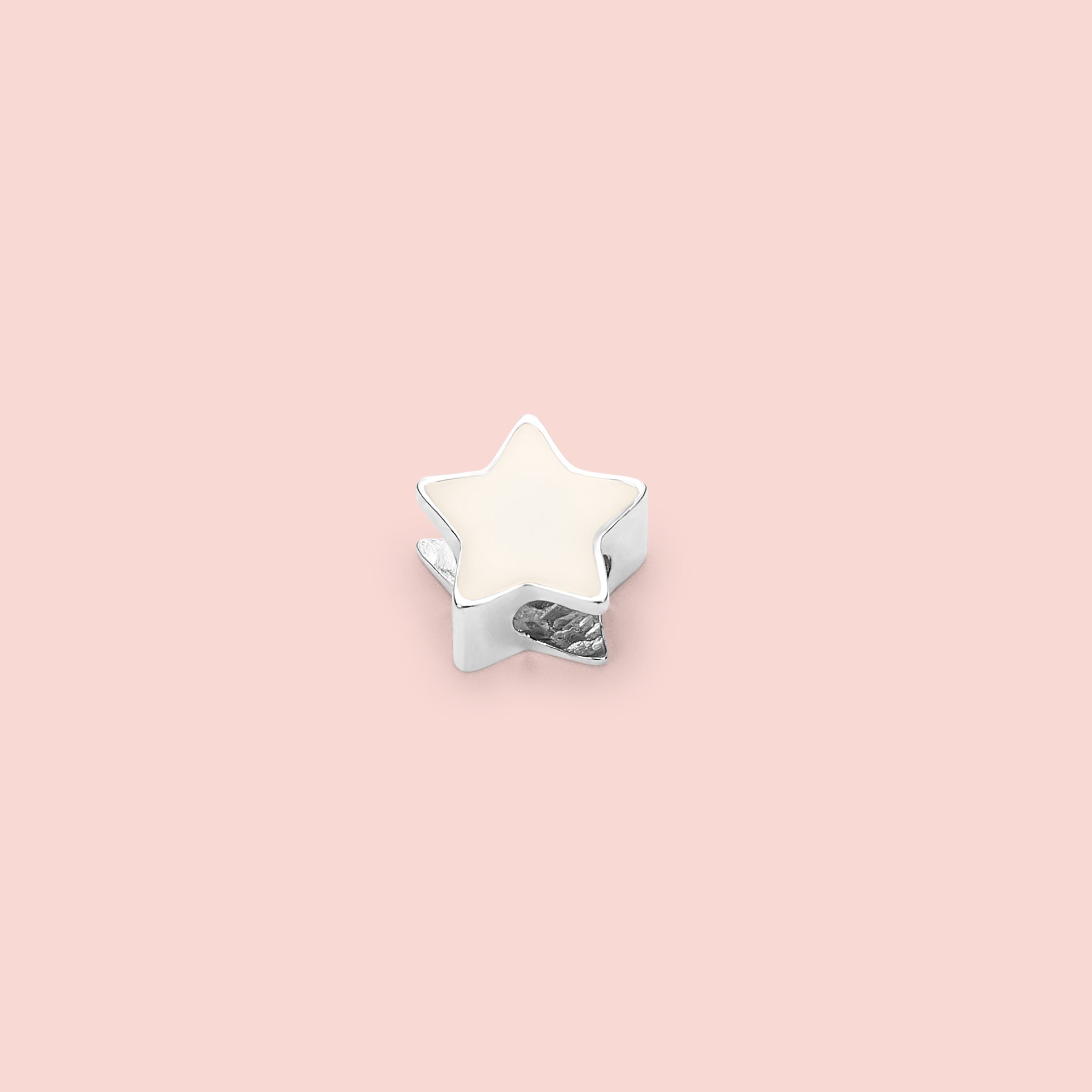 Charm con forma de estrella de leche materna en plata de ley, joya maternal personalizada hecha a mano
