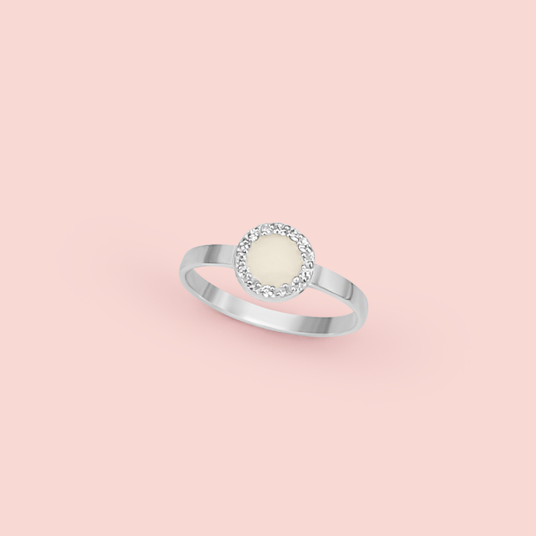 Anillo tesoro círculo de leche materna