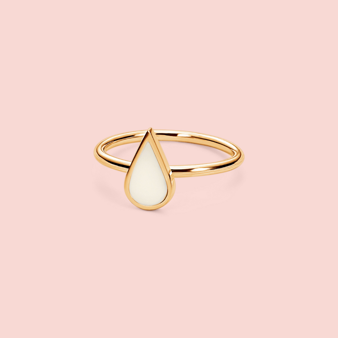 Anillo gota de leche materna ORO 18K