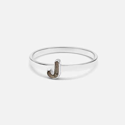 Anillo inicial en plata de ley de cenizas