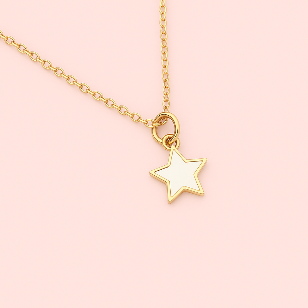 Colgante mini estrella de leche materna (ORO)