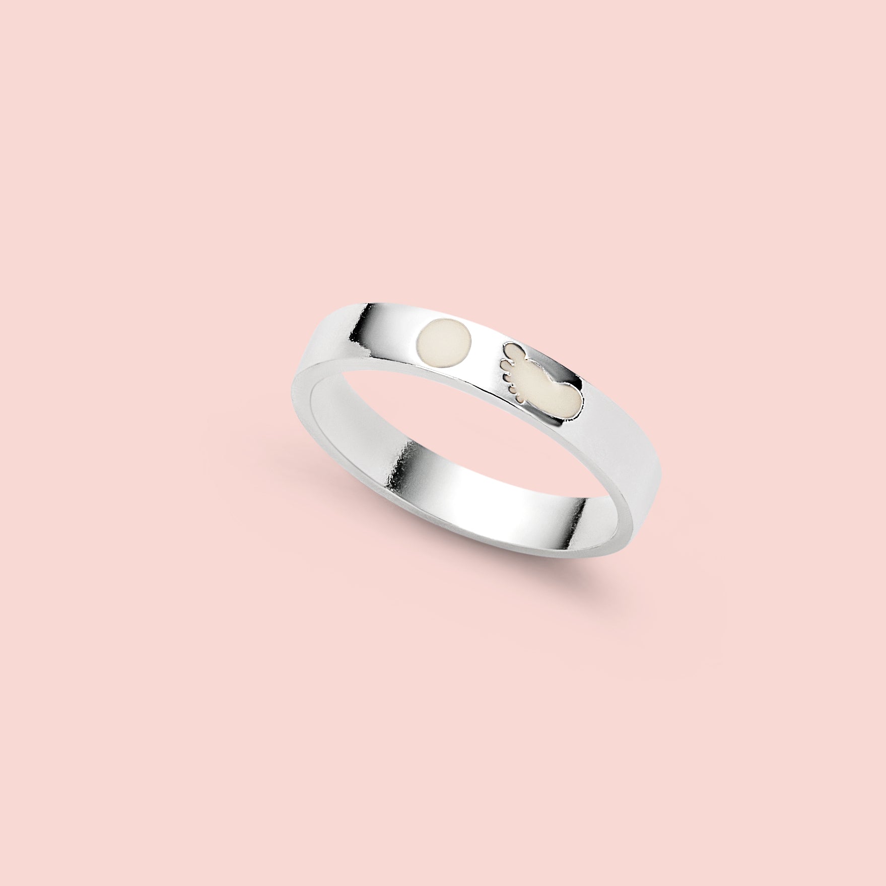 Anillo pie y círculo de leche materna