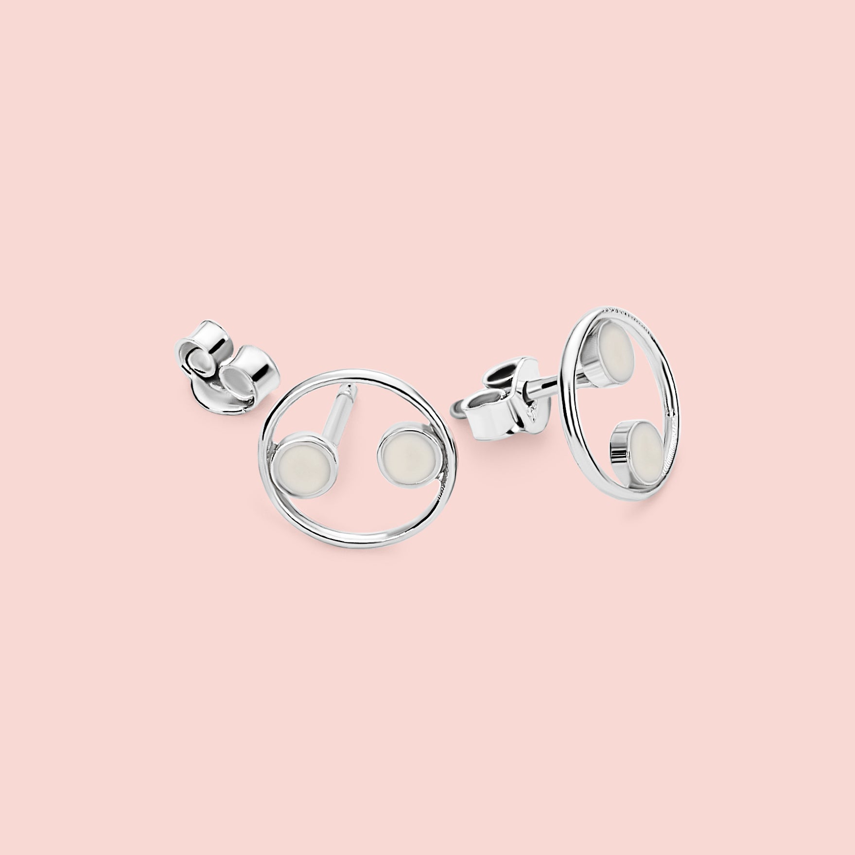 Pendientes doble círculo