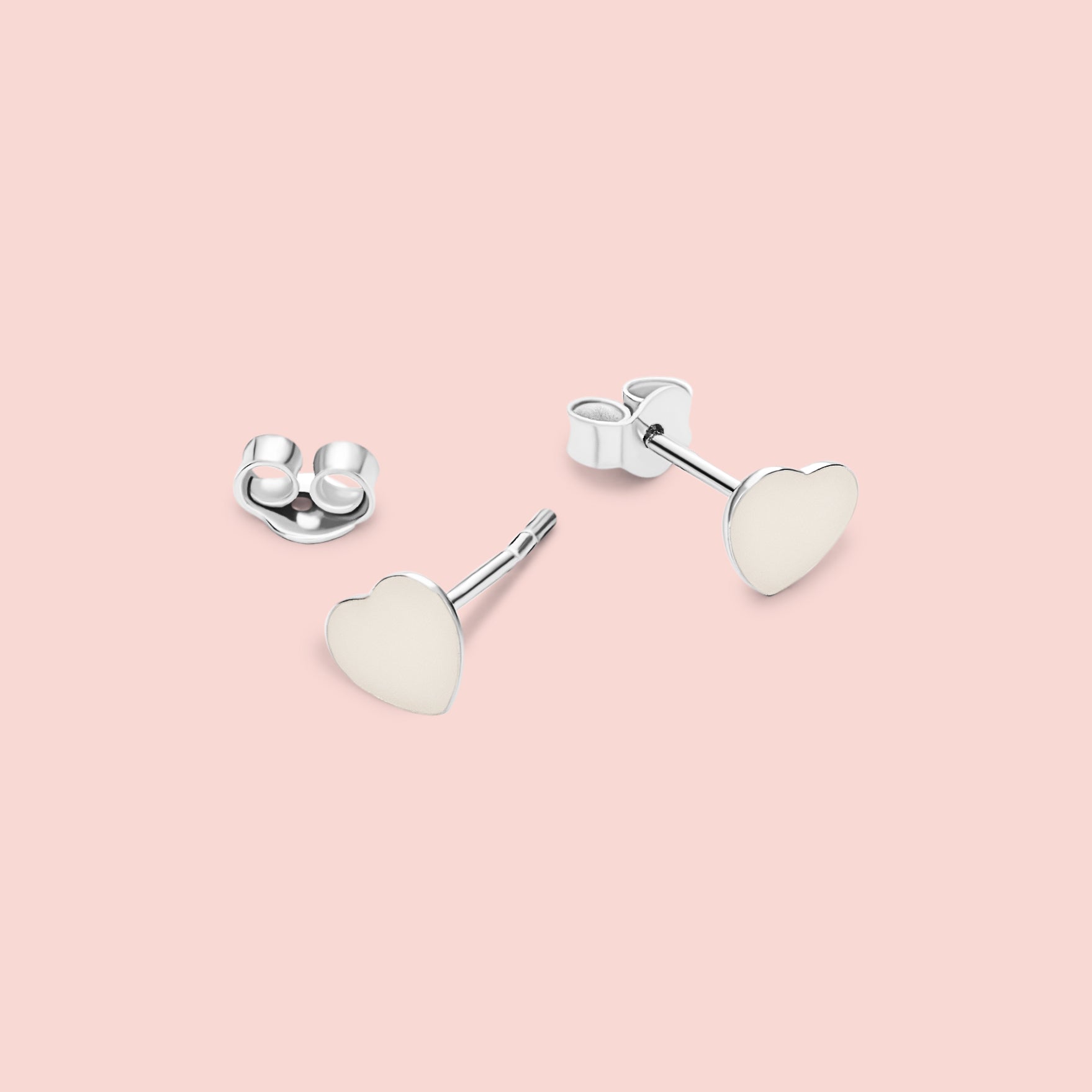 Pendientes corazón de leche materna