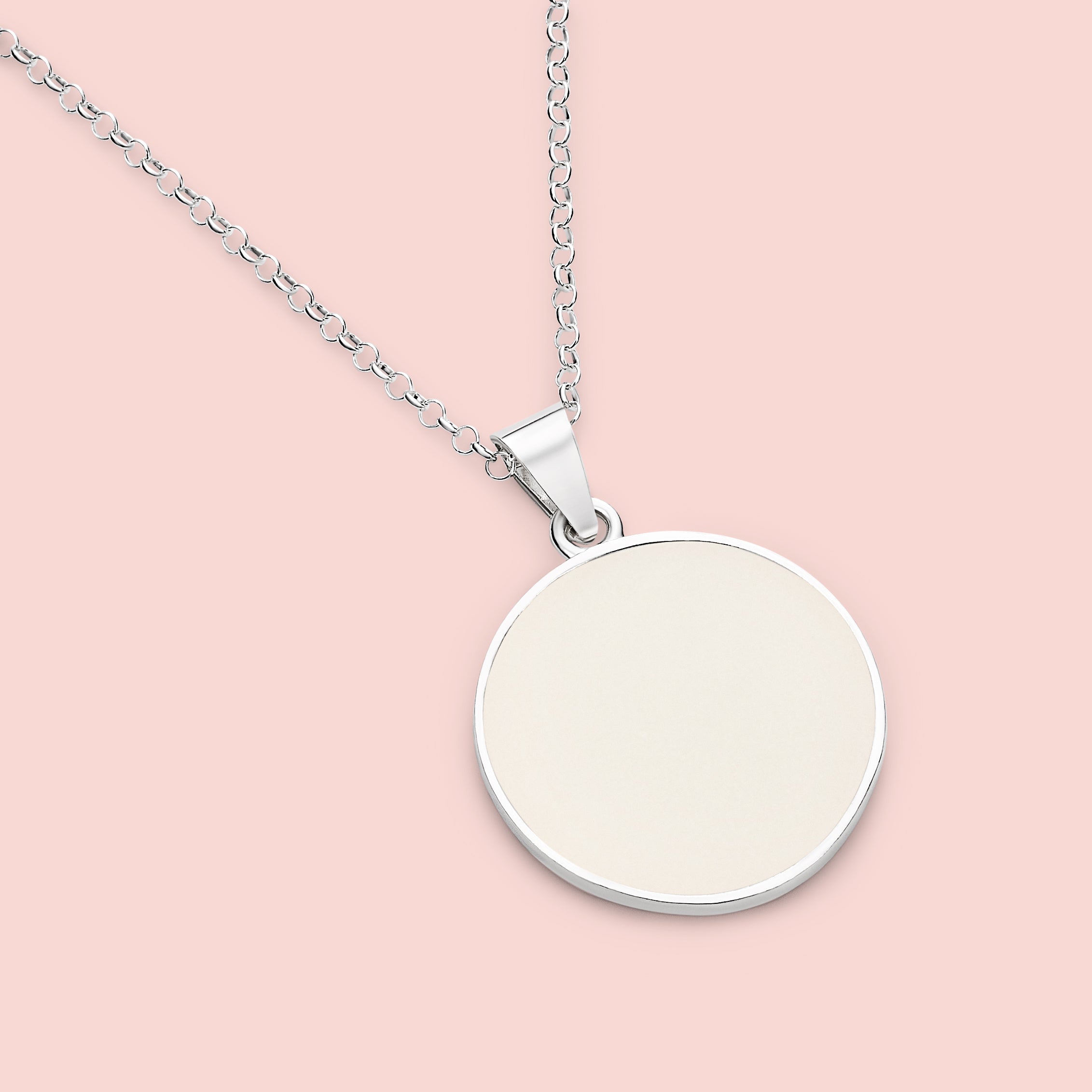 Colgante con forma de círculo de leche materna en plata de ley, joya maternal personalizada hecha a mano
