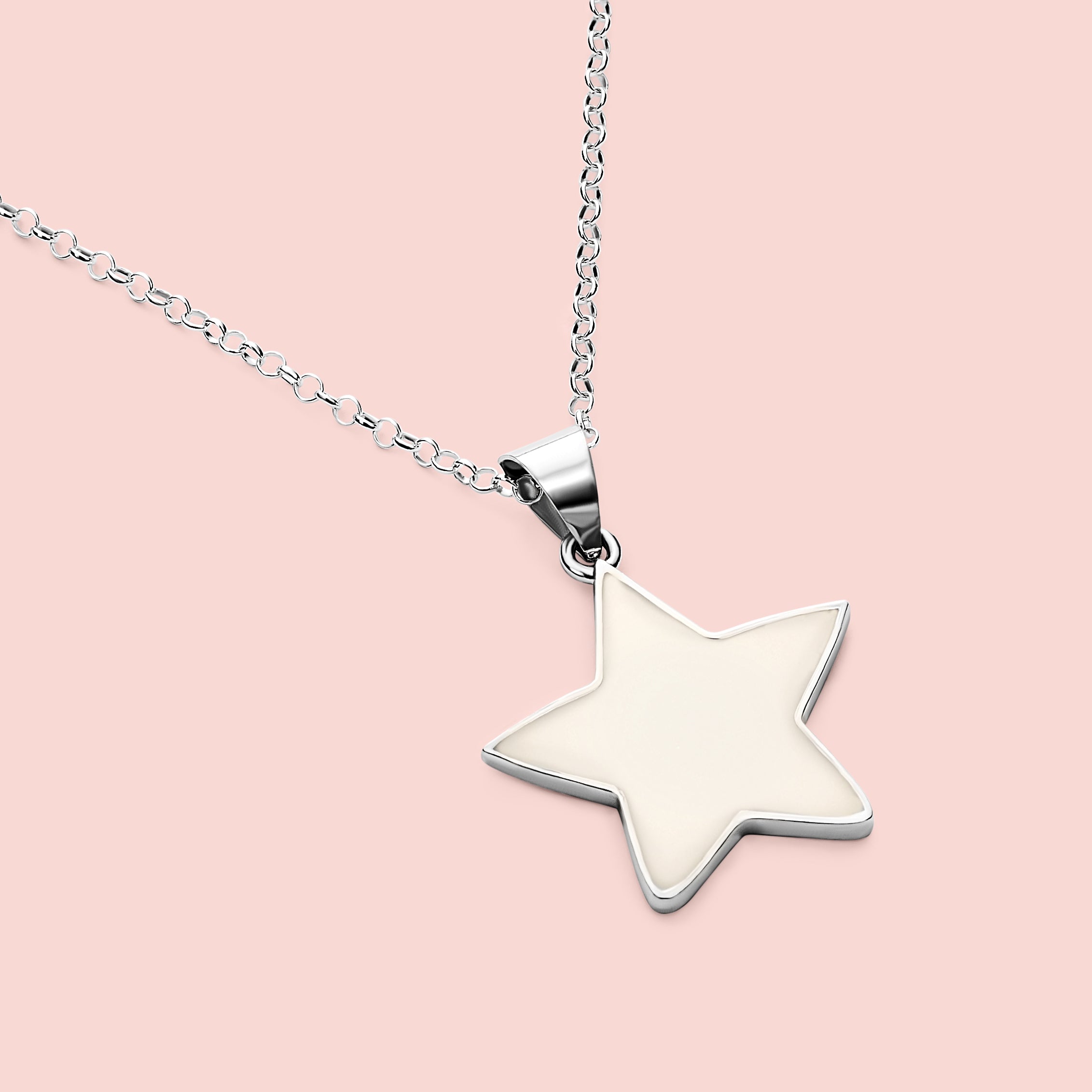 Colgante con forma de estrella de leche materna en plata de ley, joya maternal personalizada hecha a mano

