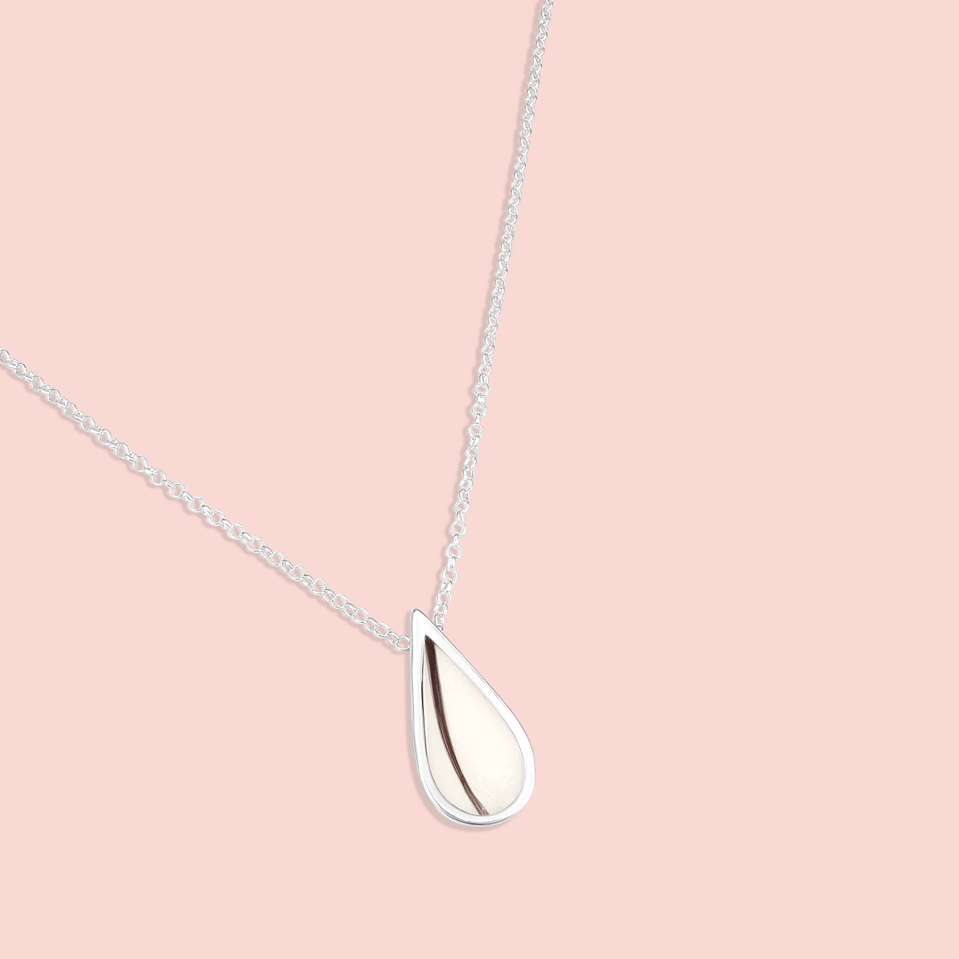 Colgante con forma de gota con leche materna y pelo en plata de ley, joya maternal personalizada