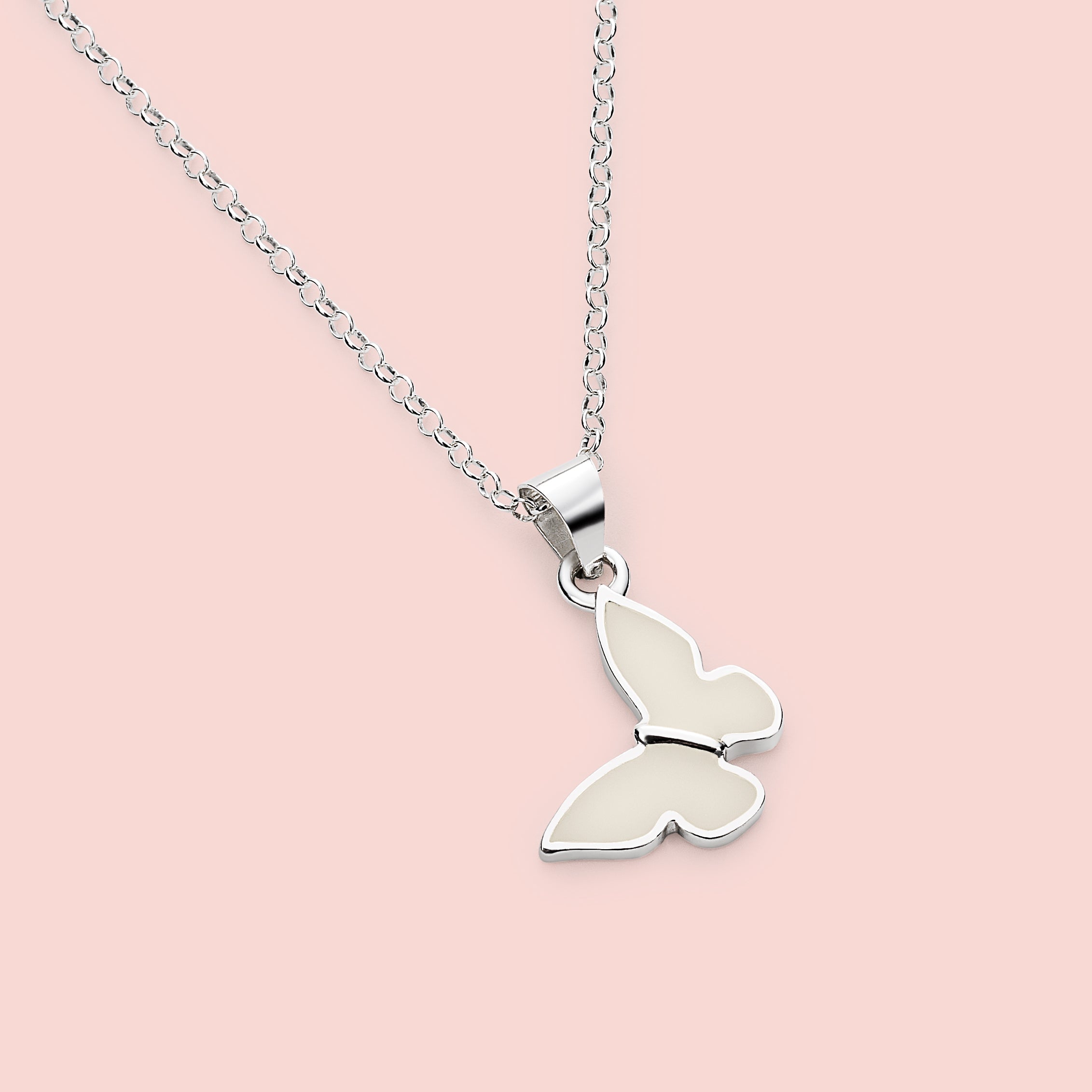 Colgante con forma de mariposa de leche materna en plata de ley, joya maternal personalizada hecha a mano
