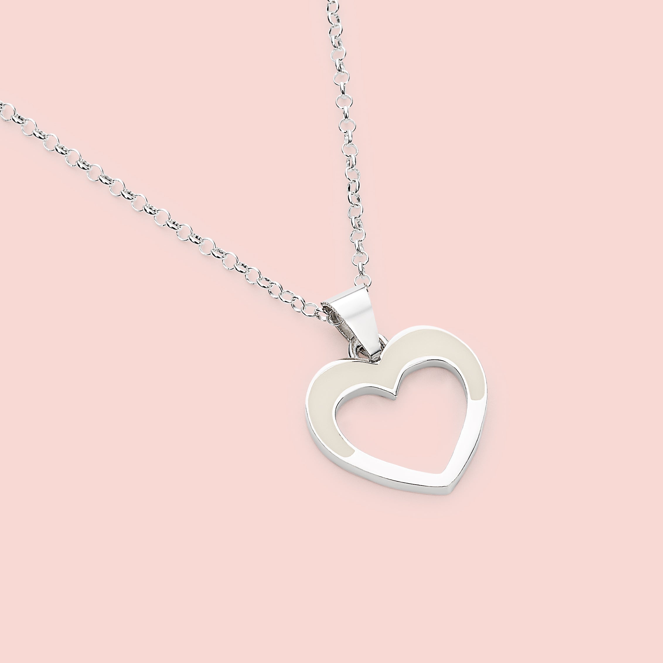 Colgante con forma de corazón con filo de arriba de leche materna en plata de ley, joya maternal personalizada hecha a mano
