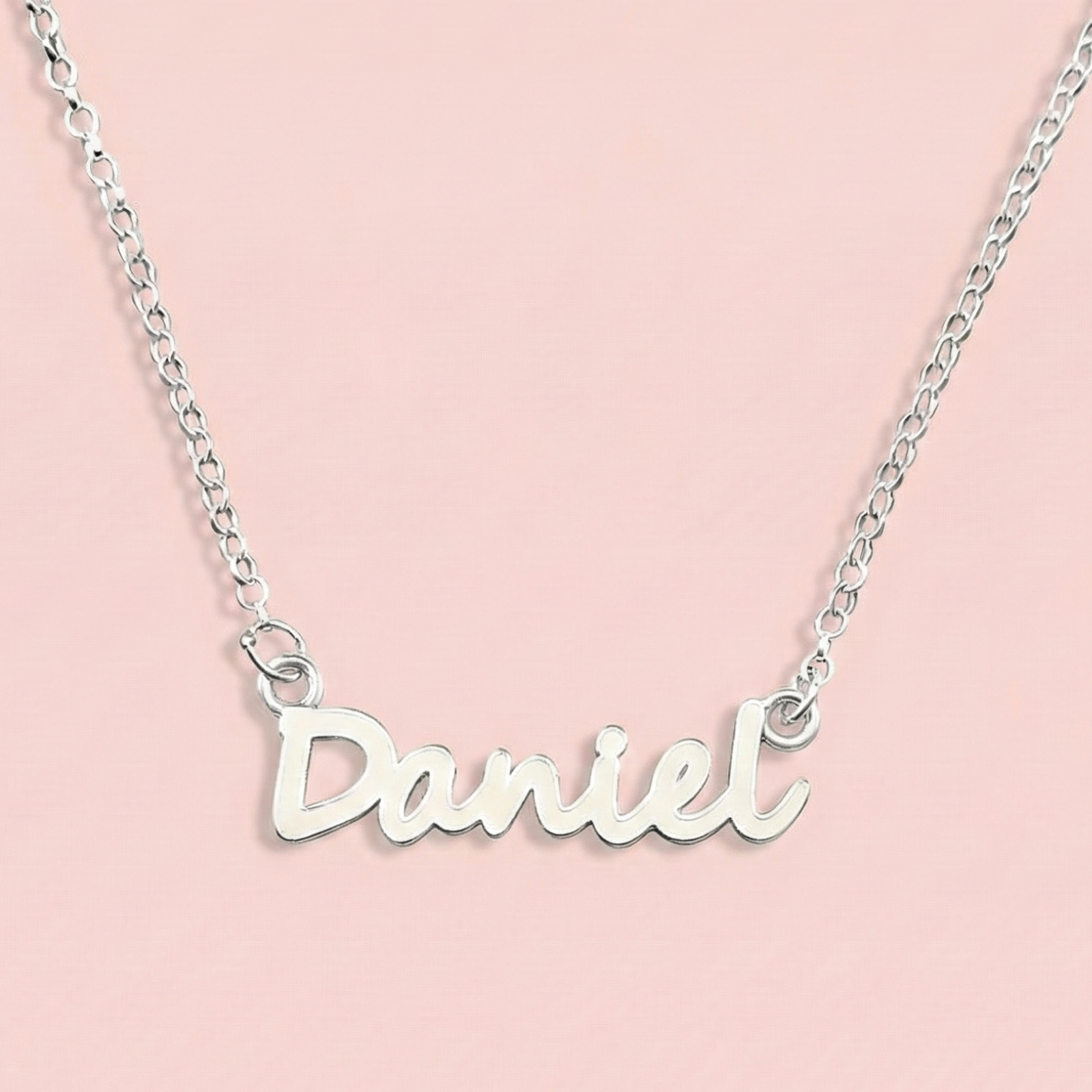 Colgante con palabra personalizada de leche materna en plata de ley, joya maternal personalizada hecha a mano
