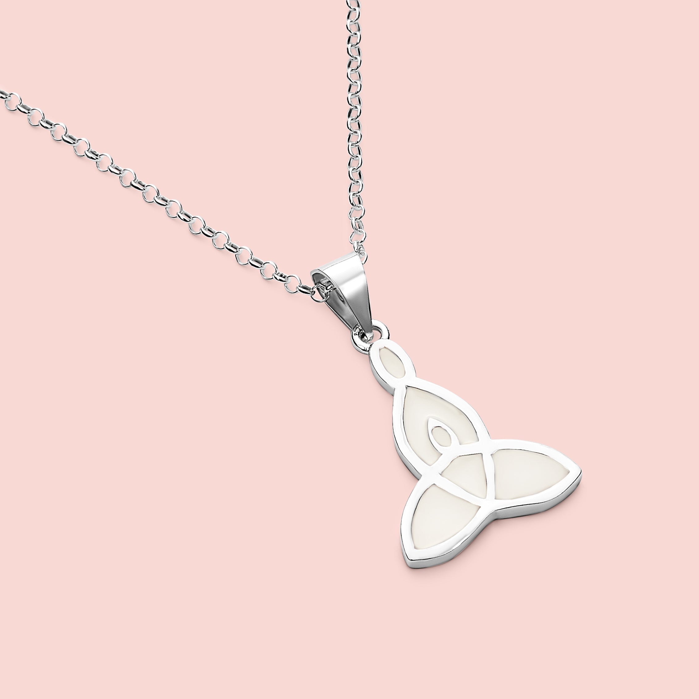 Colgante con forma de símbolo celta de leche materna en plata de ley, joya maternal personalizada hecha a mano
