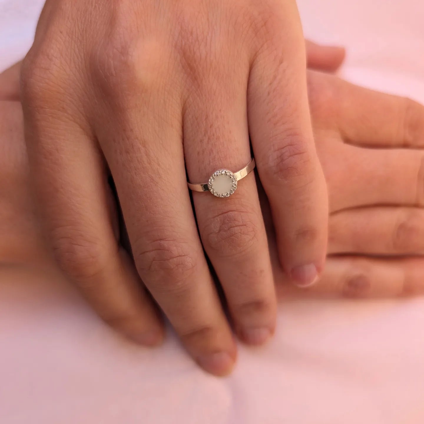 Anillo tesoro círculo de leche materna