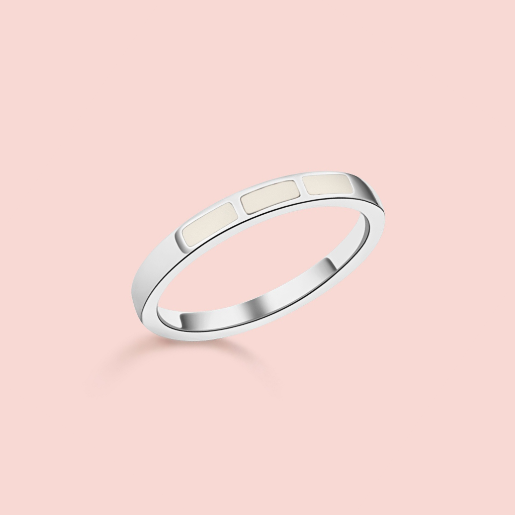 Anillo rectángulos de leche materna