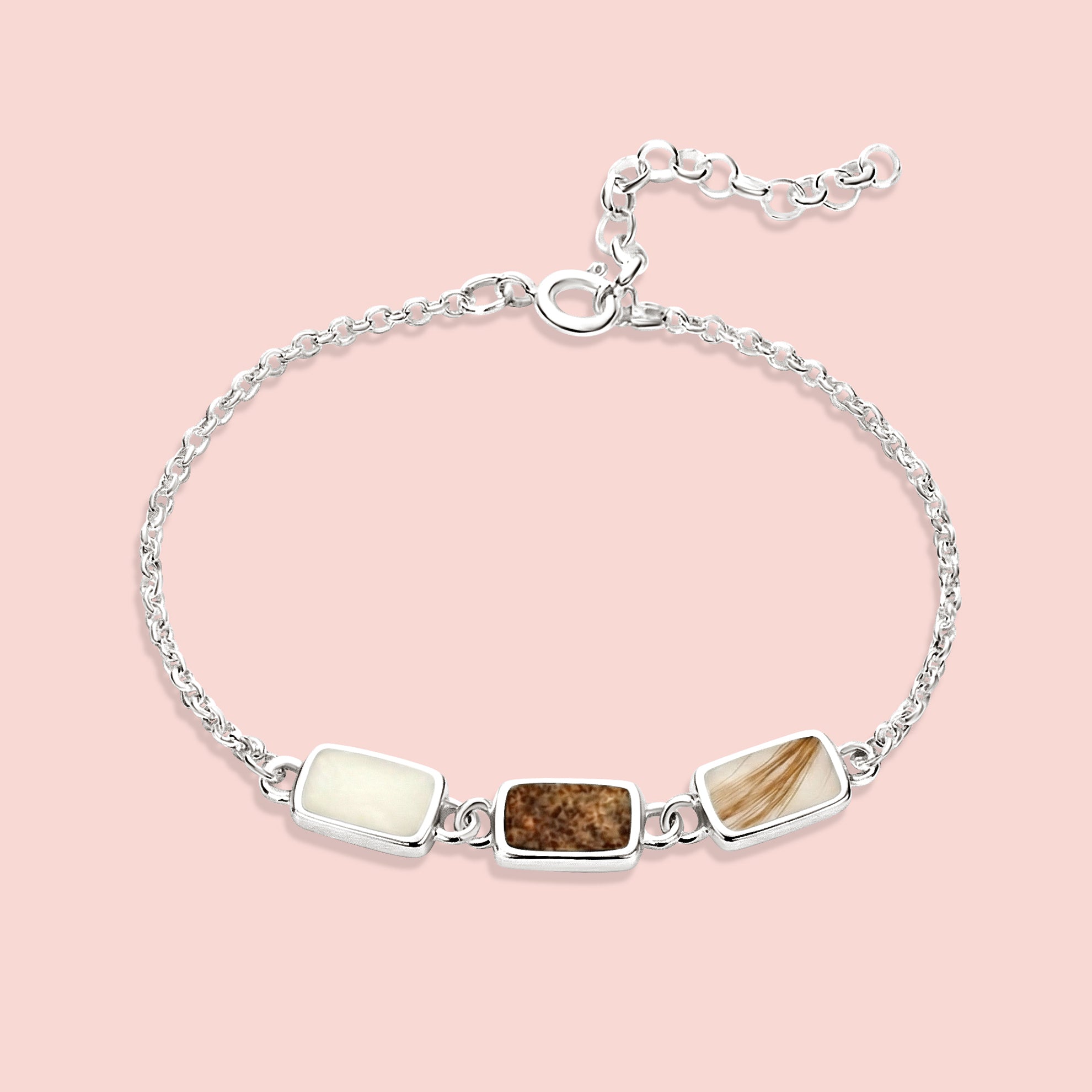 Pulsera rectángulos de leche materna