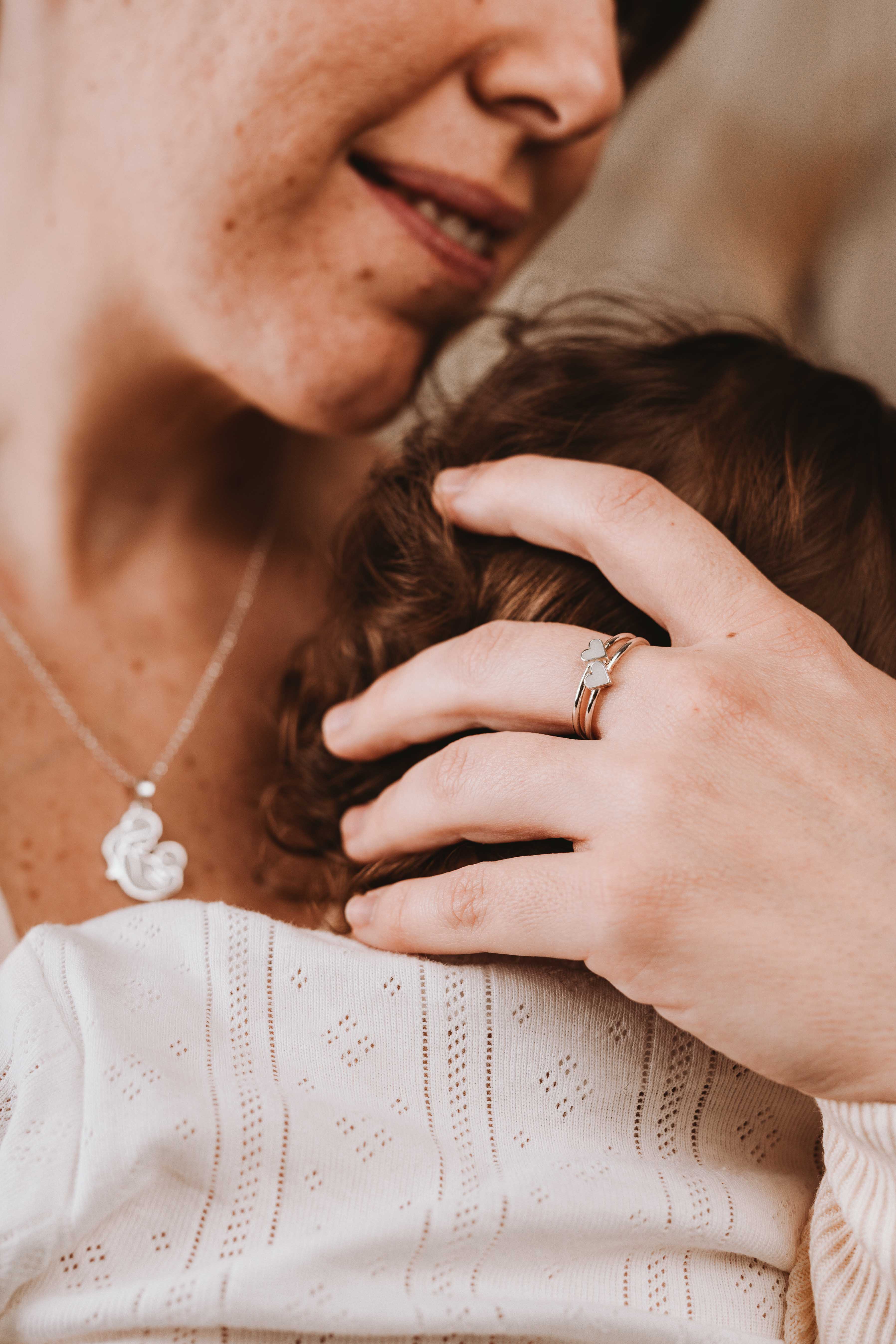 Anillo corazones unidos de Leche Materna