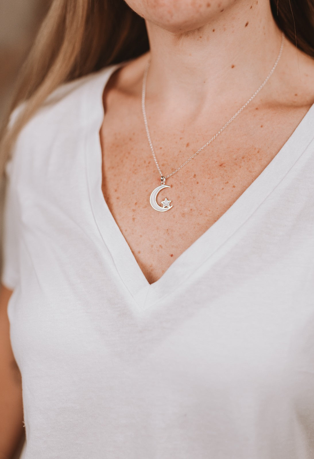 Colgante luna y estrella de leche materna
